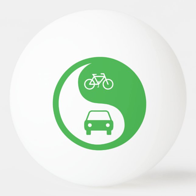 Share the Road Yin Yang Ping Pong Ball (Front)