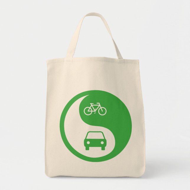Share the Road Yin Yang Tote Bag (Front)