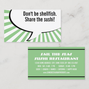 share the sushi business card