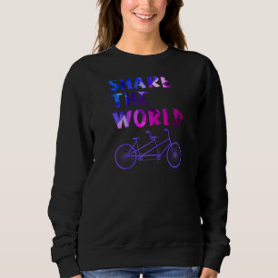 Share The World Tandem Bike Bicycle Cycling Cyclis Sweatshirt