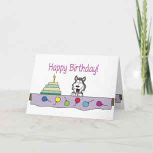 Share to Husky Birthday Card