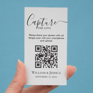 Share Wedding Photos With QR Code Enclosure Card