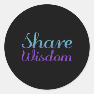 Share Wisdom Suicide Prevention Depression Awarene Classic Round Sticker