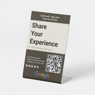 Share Your Experience Food Truck QR Code Sign