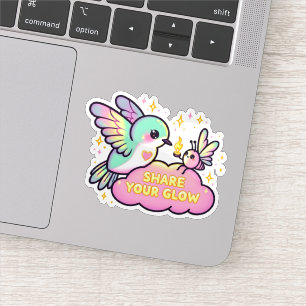 Share Your Glow Hummingbird Sticker