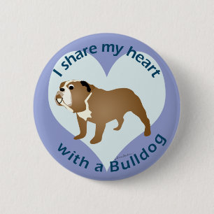 Share Your Heart - BULLDOG 6 Cm Round Badge