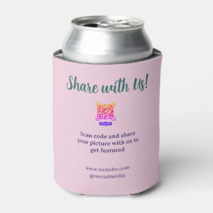 Share your picture scan QR code add website email Can Cooler