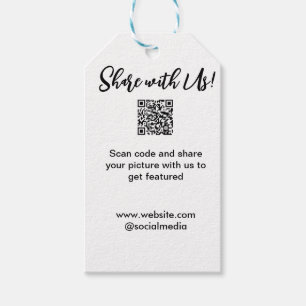 Share your picture scan QR code add website email  Gift Tags