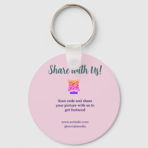 Share your picture scan QR code add website email  Key Ring