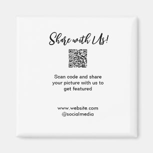 Share your picture scan QR code add website email  Magnet