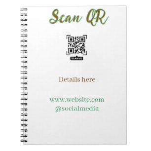 Share your picture scan QR code add website email Notebook