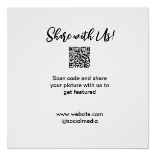 Share your picture scan QR code add website email Poster