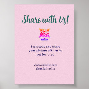 Share your picture scan QR code add website email Poster