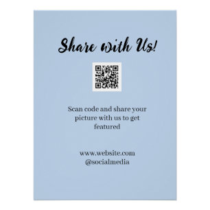 Share your picture scan QR code add website email Poster