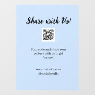 Share your picture scan QR code add website email  Window Cling