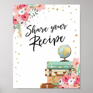 Share your Recipe sign Travel Shower Adventure