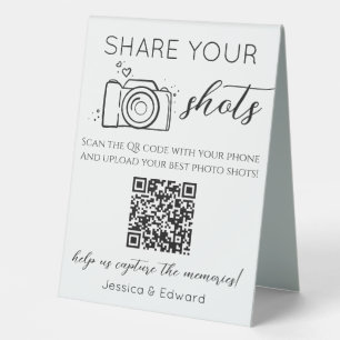 Share Your Shots Memorable Qr Code Black Wedding