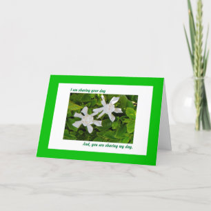 Shared Birthday Card, Gardenias Card