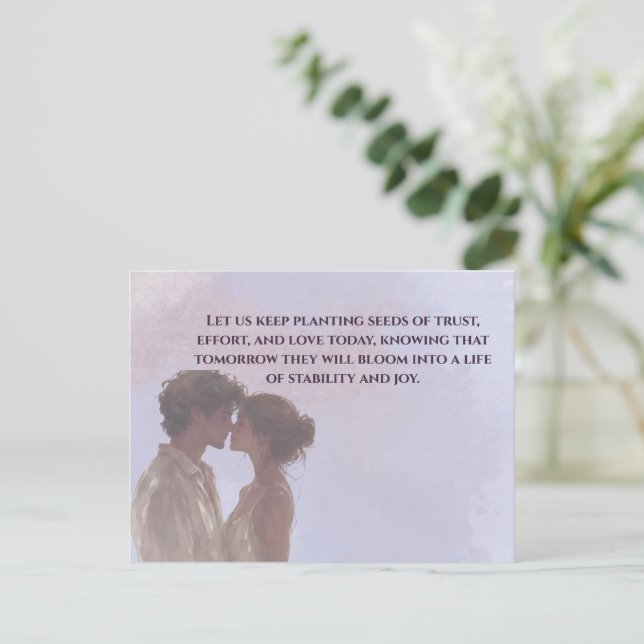 Shared Future & Growth Love Quote Postcard | Build (Standing Front)