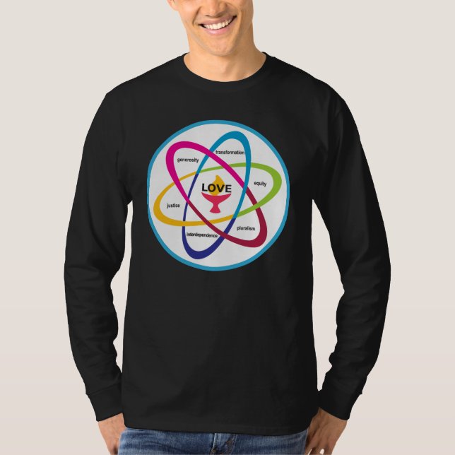 Shared Values Atom - Unitarian Universalist Associ T-Shirt (Front)