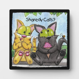 Sharedy Cats -Silly and Tig Plaque