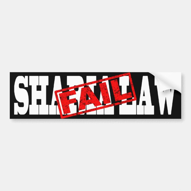 Sharia Law FAIL Bumper Sticker (Front)