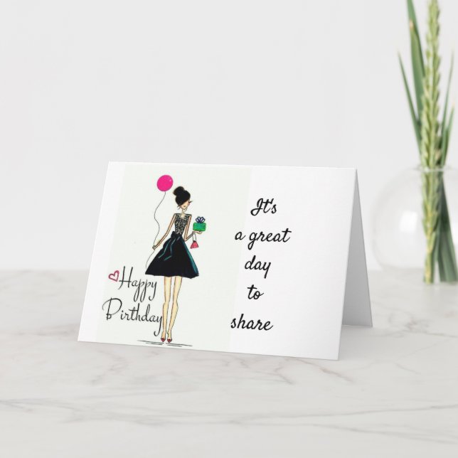 **SHARING A BIRTHDAY WITH YOU** BIRTHDAY GIRL CARD (Front)