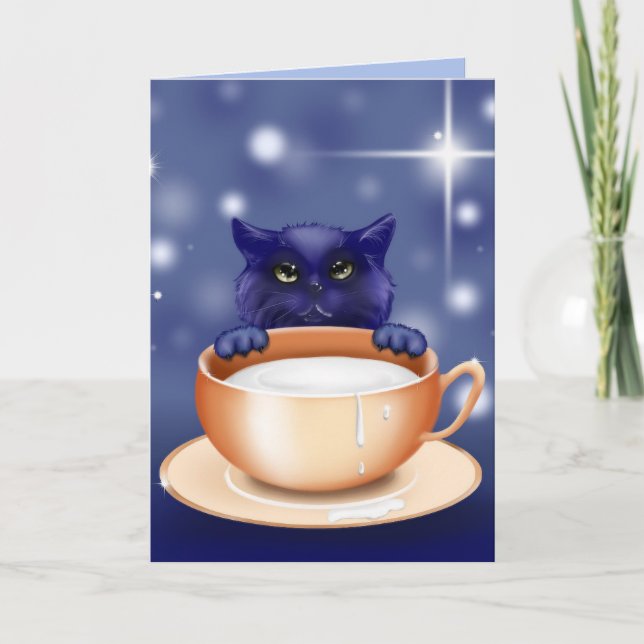 sharing cat greeting card (Front)