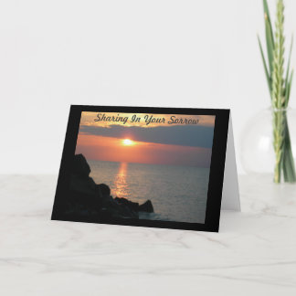 Sharing in Your Sorrow Beach Sympathy Card