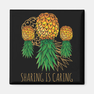 Sharing Is Caring Pineapple Hawaii Fruit Summer Magnet