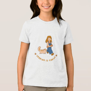 sharing is caring t-shirt design Tri-Blend shirt