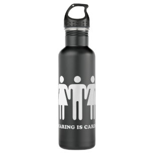 Sharing Is Caring Throuple Polyamory Gay Polyamoro 710 Ml Water Bottle