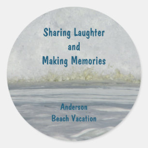 Sharing Laughter Making Memories Family Vacation Classic Round Sticker