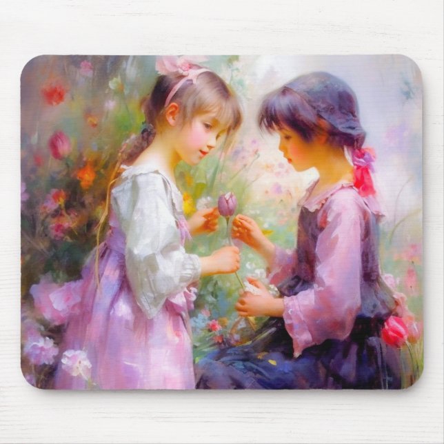 Sharing Roses and Friendship  Mouse Mat (Front)