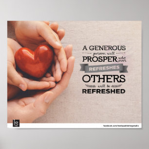 SHARING SLICES (PROVERBS 11:25) POSTER