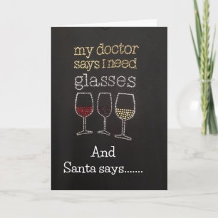 SHARING WINE WITH "YOU" THIS CHRISTMAS  CARD