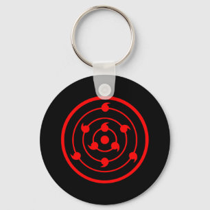 Sharingan Eyes Black Key Ring