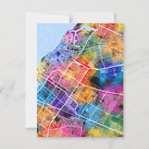 Sharjah United Arab Emirates City Map Postcard