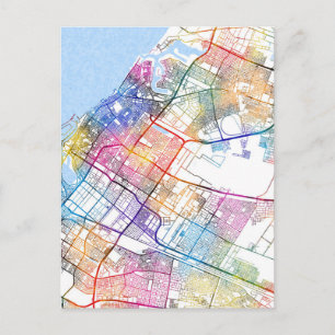 Sharjah United Arab Emirates City Map Postcard