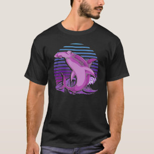 Shark 90s Retro Vaporwave Ocean Animal Hammerhea T-Shirt