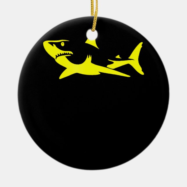 Shark A Bold - Shark Lover Gifts Ceramic Tree Decoration (Front)