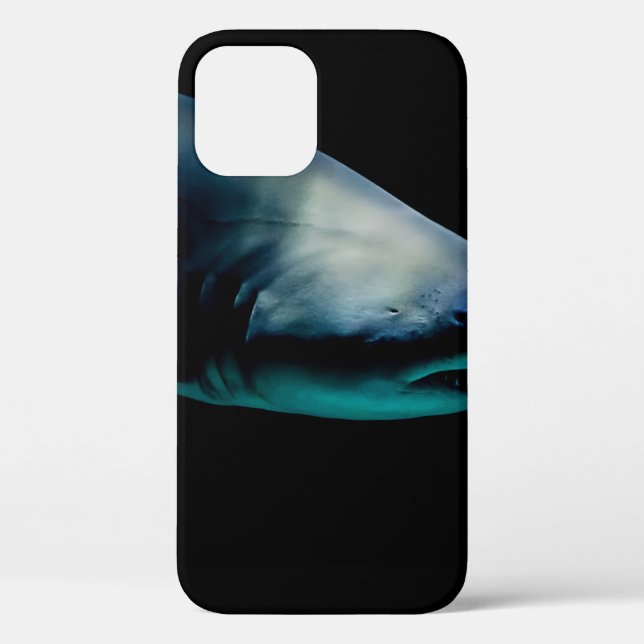 SHARK AGAINST BLACK BACKGROUND Case-Mate iPhone CASE (Back)