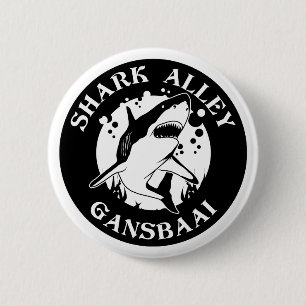 Shark Alley - Gansbaai Shark Scuba Diving 6 Cm Round Badge