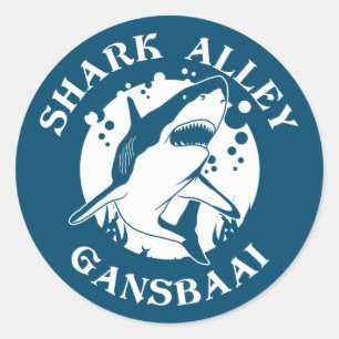 Shark Alley - Gansbaai   Shark Scuba Diving Classic Round Sticker