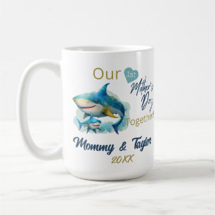  Shark and baby Our First Mother's Day Together Coffee Mug