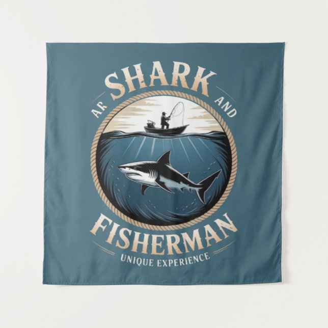 Shark and Fisherman Tapestry (Front)