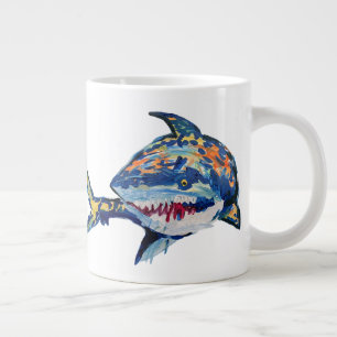 Shark "Art by Kids" Large Coffee Mug