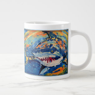 Shark "Art by Kids" Large Coffee Mug