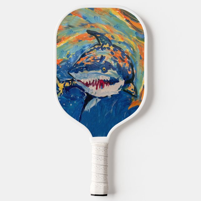 Shark "Art by Kids" Pickleball Paddle (Back)