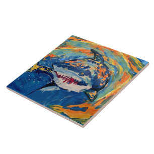 Shark "Art by Kids" Tile